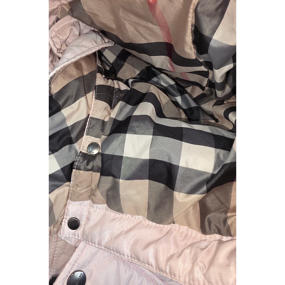 Girls 2T Burberry Ice Pink Quilted Jacket w/Removable Hood - Picture 11 of 13